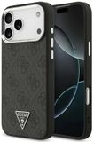 Guess Backcover hoesje voor Apple iPhone 17 Pro Max - HC Magsafe 4G PU With Triangle Logo SL - Zwart