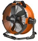 AEG Draadloze bouwplaatsventilator, 18 volt, borstelloos, diameter 57,5 cm, 6 snelheden, speciaal voor grote oppervlakken (zonder batterij) - BDF18-0, oranje