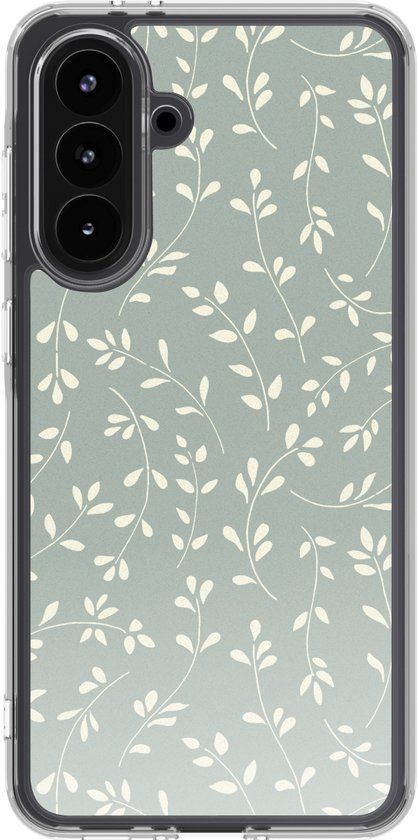 imoshion Hoesje - Geschikt voor Samsung Galaxy A36 - Design hoesje - Smoke Green Flowers