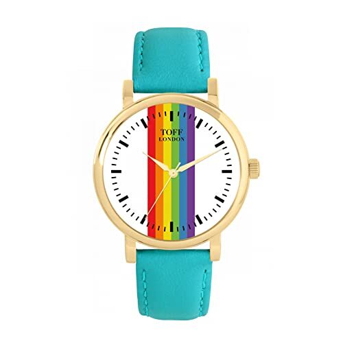 Toff London Pride Lineaire witte wapenstokken Horloge