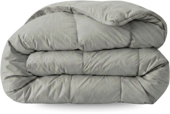 Zelesta Pure Uni Morning Grey 240x200 - Katoenen dekbed zonder overtrek