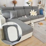 Magic Sofa Covers Nolaninterior 2023 Slijtvaste en rekbare magische bankhoes voor sectionele bank (Textuur-grijs, grote enkele stoelhoes)