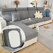 Magic Sofa Covers Nolaninterior 2023 Slijtvaste en rekbare magische bankhoes voor sectionele bank (Textuur-grijs, grote enkele stoelhoes)