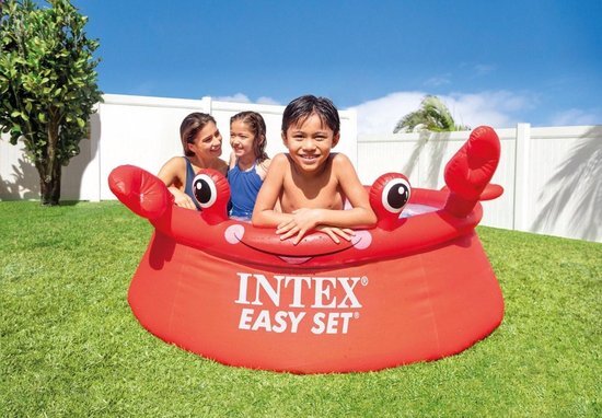 Intex opblaaszwembad Happy Crab 183 x 51 cm pvc rood