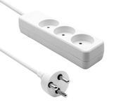 Microconnect MC-GRU0350DK power uitbreiding 5 m 3 AC-uitgang(en) Binnen Wit