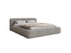 Lit rembourré 140x200 velours gris clair