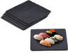 Relaxdays Leisteen Serveerplank - 6 Stuks - 25 x 25 cm - Vierkant - Antraciet