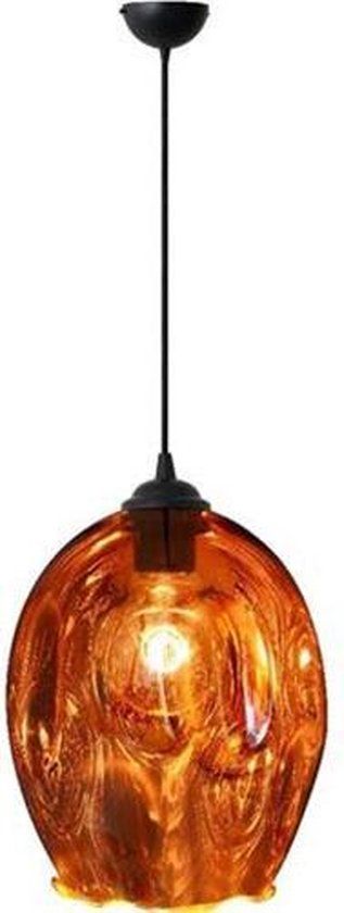BES LED Meteorum XL Oval Copper Glass LED Pendant Light - E27