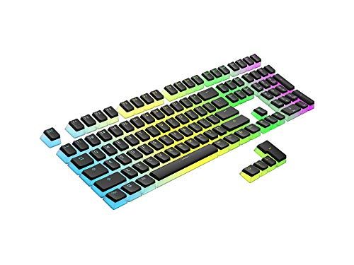 HK-Gaming 108 Double Shot PBT Pudding Keycaps Ansi/ISO - Oem Profiel - Zwart