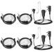Kenwood oreillette avec tube acoustique - Type K Kenwood à 2 broches - Lot de 6 - Avec microphone PTT et clip de vêtement