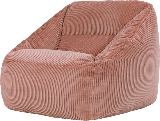 icon - Natalia XL Zitzak Fauteuil - Ribfluweel - Oud roze