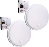Maclean Lampe murale LED avec détecteur de mouvement - Capteur PIR, couleur blanc, 10 W, IP65, 1000 lm, couleur neutre, MCE525 W - 2 pièces