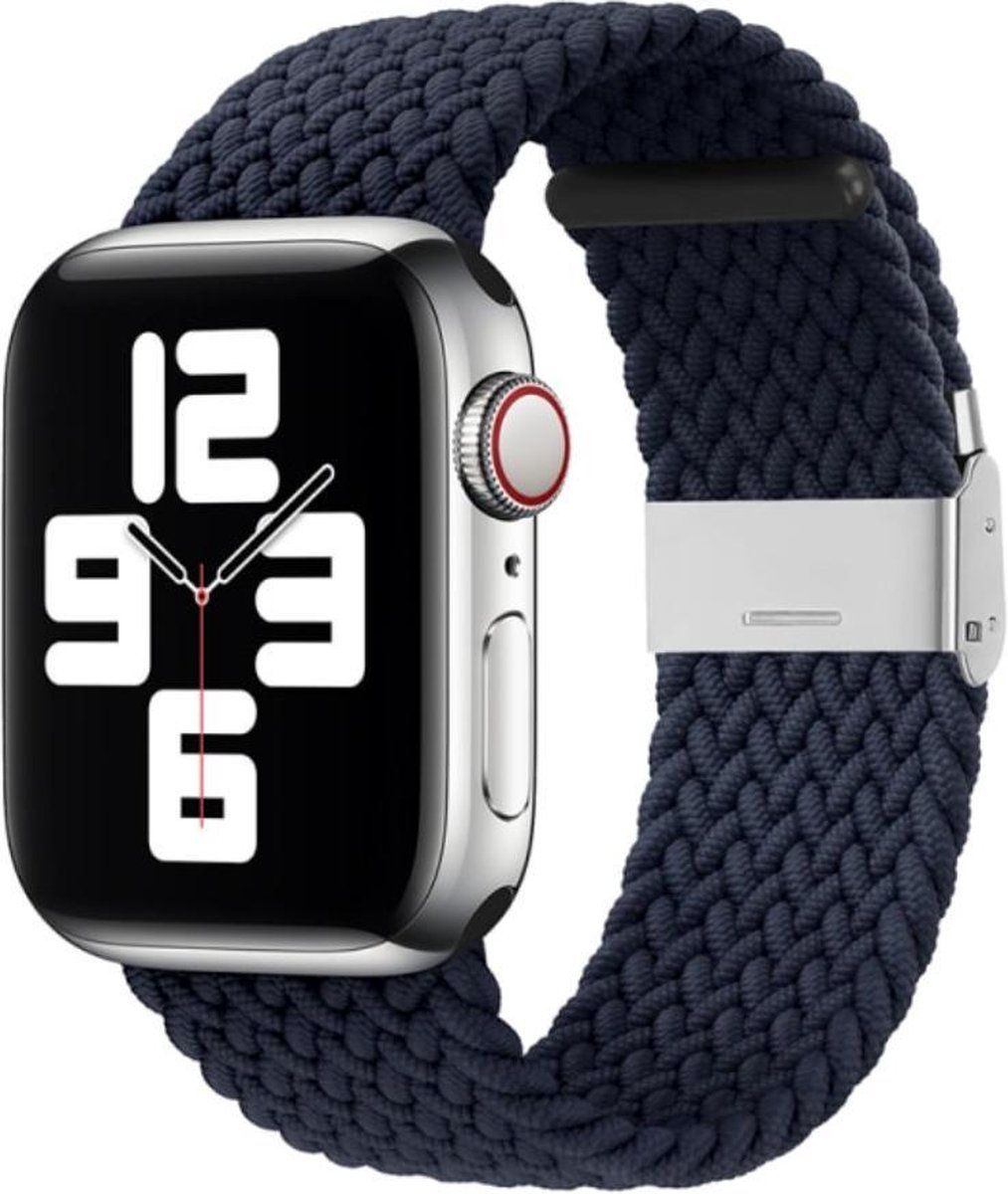 Qubix Compatible Apple Watch Band - Braided - Dark Blue - 42/44/45/Ultra/49mm