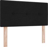 vidaXL LED Hoofdbord met LED-stripverlichting Zwart 90 cm Stof