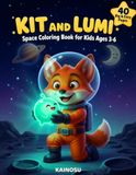 Kit and Lumi Space Coloring Book for Kids Ages 3-6