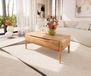 Simcha Table basse 100x50 cm acacia naturel 2 abattants