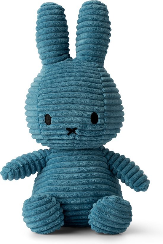 Clementoni Miffy Sitting Corduroy Aviator Blue knuffel 24 cm