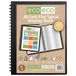 eco-eco A5 50% Gerecycleerd 60 Pocket Fold Flat Spiral Gebonden Display Boek, eco138