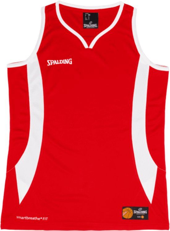 Spalding Jam Basketbalshirt Dames - Rood / Wit - XXL