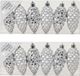 Inge-glas Inge's Christmas Decor Gmbh 12x stuks kunststof kersthangers dennenappels zilver 9 cm kerstornamenten