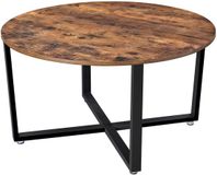 LEOBERT Ronde salontafel LCT88X 88 cm Bruin, Zwart