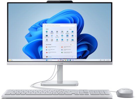 Lenovo A100 F0JN - Alles-in-één PC - 23.8 inch - Full HD - Intel N100 - 16 GB RAM - 512 GB SSD - Windows 11 Home