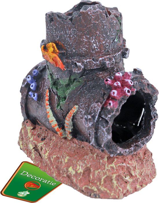 Gebr de boon De Boon Gezonken buis aquarium ornament 11 cm