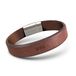 YourSurprise Leren armband met naam heren Bruin - 21 cm