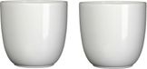 Mica Decorations 3x stuks bloempotten glans wit keramiek voor kamerplant H9 x D10 cm