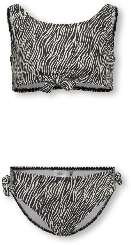 ONLY KIDS ONLY KOGBEACH KNOT BIKINI SET ACC Meisjes Bikini Wit Zebraprint