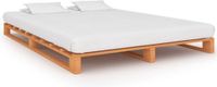 vidaXL Bedframe pallet massief grenenhout bruin 120x200 cm