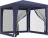 vidaXL Tente de réception avec 4 parois en maille, bleu, 2,5 x 2,5 m, HDPE