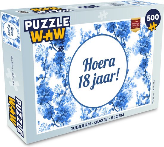 MuchoWow Puzzel Jubileum - Quote - Bloem - Legpuzzel - Puzzel 500 stukjes