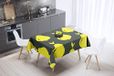 Bonamaison Tafelkleed, Anti-Mold, Sneldrogend, Waterdicht, 100% Polyester Tafellaken, Neon Geel, Rook, 140 x 140 Cm