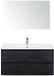 BES LED Dante Badmeubelset 100 cm - Black Oak - Keramische Wastafel Wit Cover met Spiegel