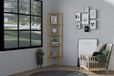 Moderne eiken boekenplank, 160 cm hoogte, 45 cm breed, 30 cm diep, 100% melamine gecoat, 18 mm dik, wandmontage, stijlvol Scandinavisch design, extra opslag