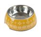 Voederbak, Melamine voederbak, roestvrij staal, afneembaar, 300 ml, diameter 14,7 cm, mix and match etnic