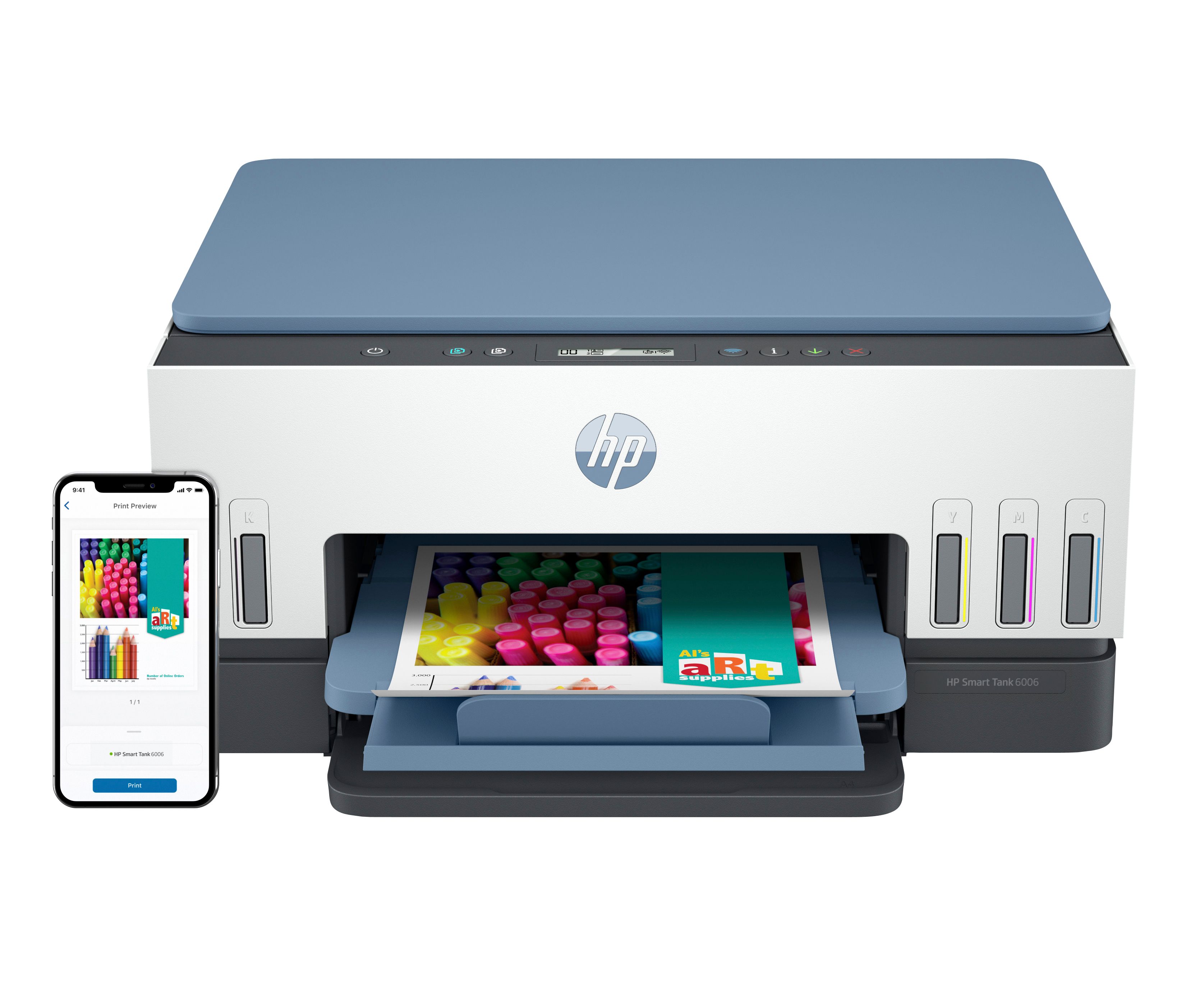 HP Smart Tank 6006 - Draadloos - All-in-One Kleur Printer - 3 jaar inkt inbegrepen