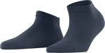 FALKE Family kort eenkleurig katoen sneakersokken enkelsokken dames blauw - maat 39-42