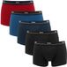 HUGO BOSS Essential trunks (5-pack) - heren boxers kort - petrol - zwart - donkerblauw - donkerrood en zwart