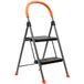 Ladder met 2 stappen, opvouwbare metalen step-kruk voor volwassenen, draagbare stalen opvouwbare step ladder voor heavy duty, breed anti-slip pedaal, lichtgewicht en stevig