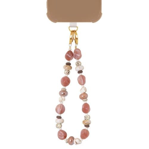 Label Kiki gold plated telefoonkoord Natural Taupe