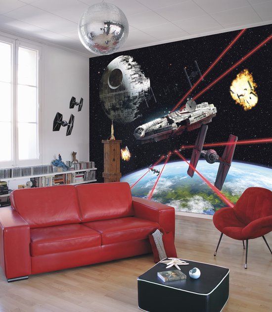 Fotobehang Star Wars Millennium Falcon - 368 x 254 cm - Papier