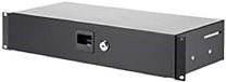19" Adam Hall Parts 87402 S 87402S 2U stalen racklade zwart 200 mm diepte 19"
