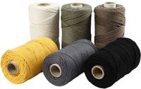 Creativ Company CC Macramé Corde, L: 198 m, dia. 2 mm, couleurs assorties, 6x330 g/ 1 paquet