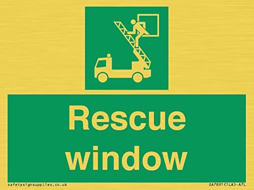 Viking Signs Rescue venster bord - 100x75mm - A7L