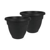 The HC Companies Plantenbakken, Zwart, 40,6 cm (Pack van 2)