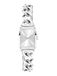 Tamaris Dameshorloge – sieradenbandje voor dames, rond en hoekig, Zilver Mini/sierband, 21 x 25 mm, Zilveren schakel-sierband