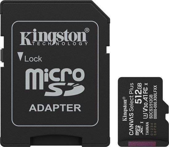 Kingston Canvas Select Plus microSDXC Geheugenkaart 512GB