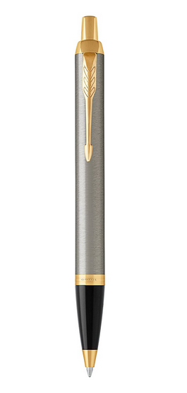 Parker IM - Balpen - geborsteld staal, goud - 1931670